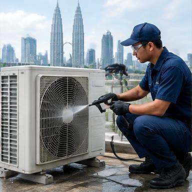 Air Conditioner Outdoor Unit Cleaning