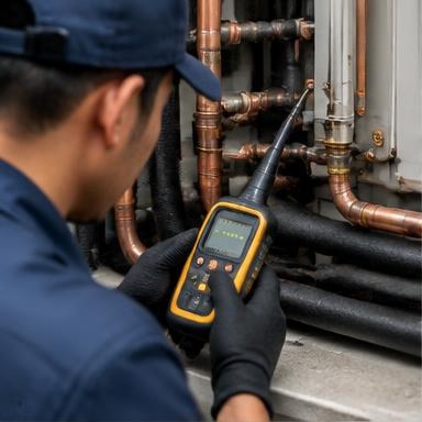 Air Conditioner Refrigerant Leak Inspection